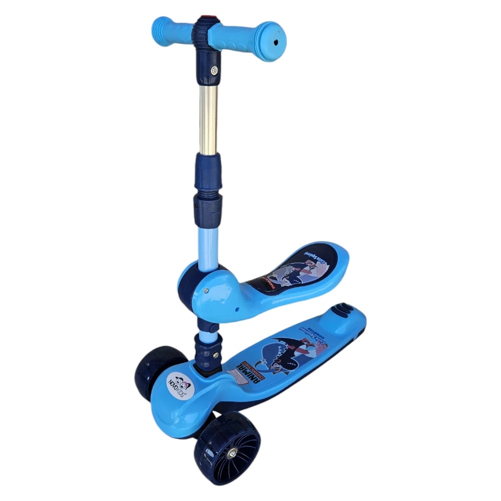 Novokids Mini Scooter 8130 - Trotineta 2in1 Albastru - imagine 4