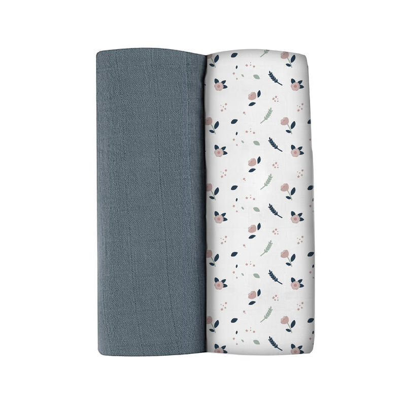 Set 2 museline Beaba 120x120 cm, Bumbac Organic - imagine 2
