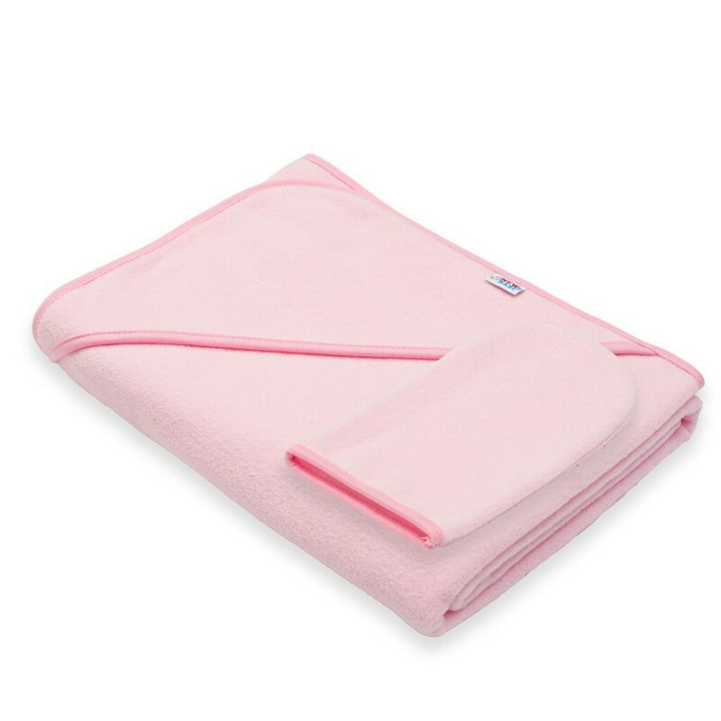 Set prosop baie New Baby, roz, 100x100 cm - imagine 4