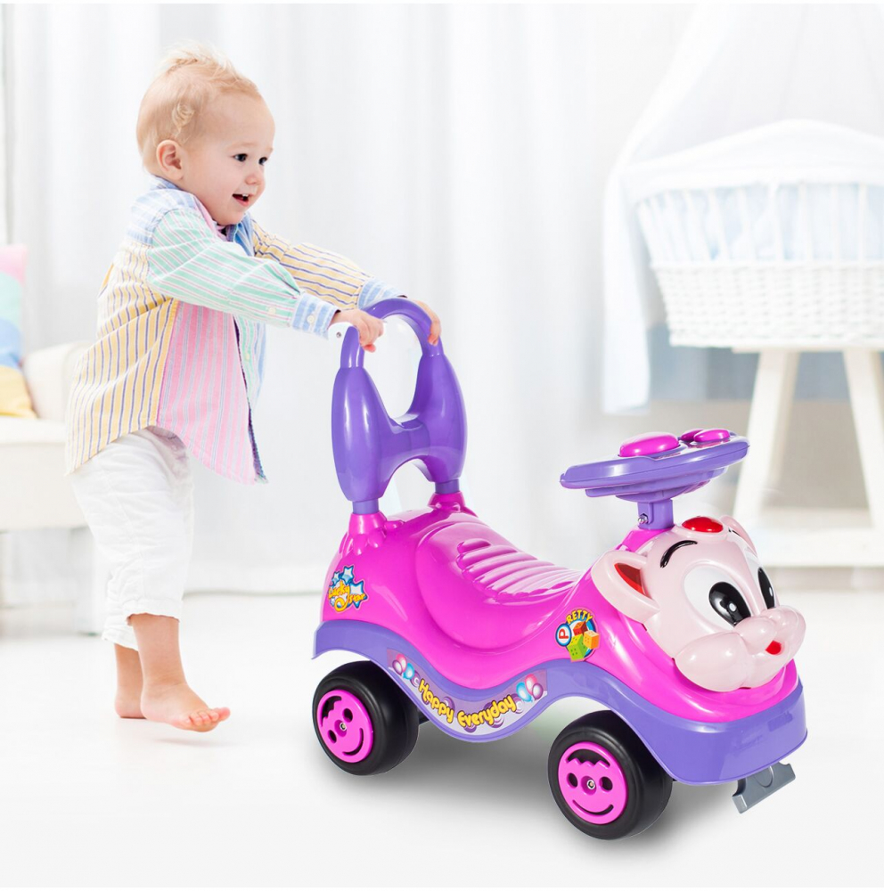 Mașinuță Malplay Kitty Pink Ride-on, 18 luni+ - imagine 12