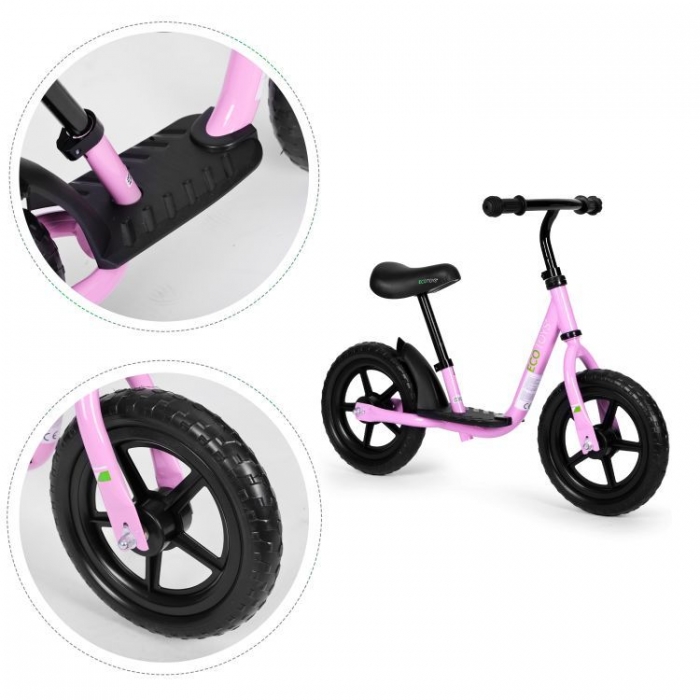 Bicicleta fara pedale Ecotoys Roz, EVA - imagine 3