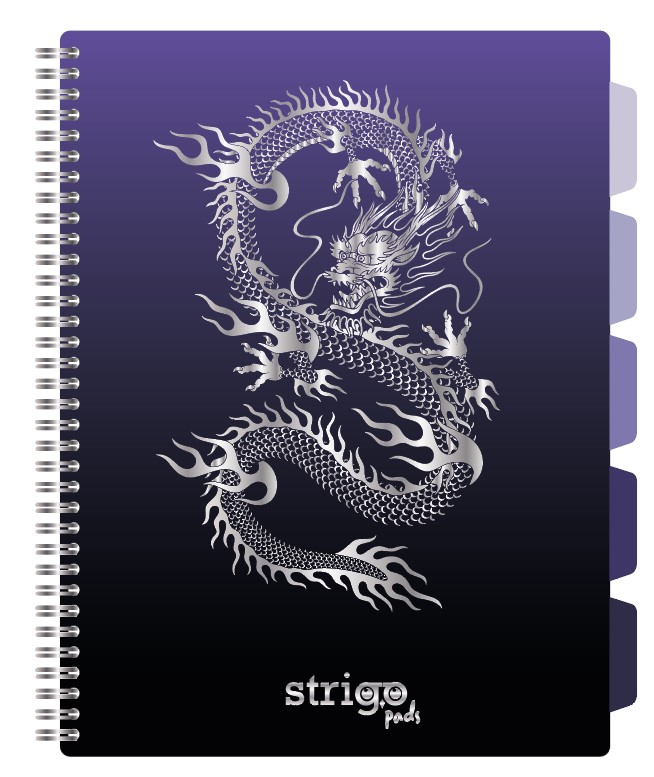Caiet Spirala Strigo Dragon A4 Matematica Mov