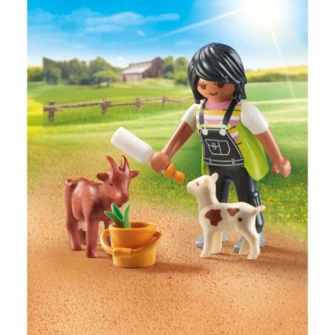 Playmobil Figurina Femeie cu Capre - Jucărie Creativă - imagine 4