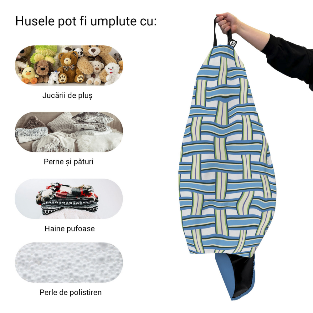 Husa Bean Bag Para XL Blueberry & Kiwi | Updeco