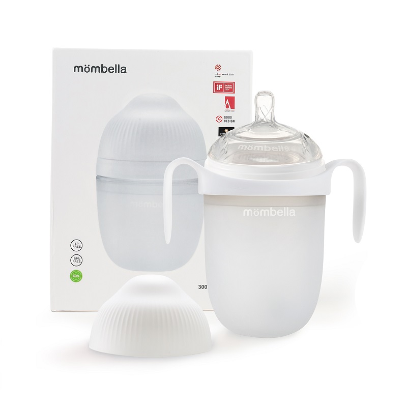 Biberon Anticolici Mombella Brest-Like, 300ml, Ivory - imagine 3