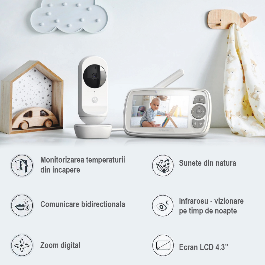 Video Monitor Digital Motorola Ease34, Ecran 4.3" - imagine 2