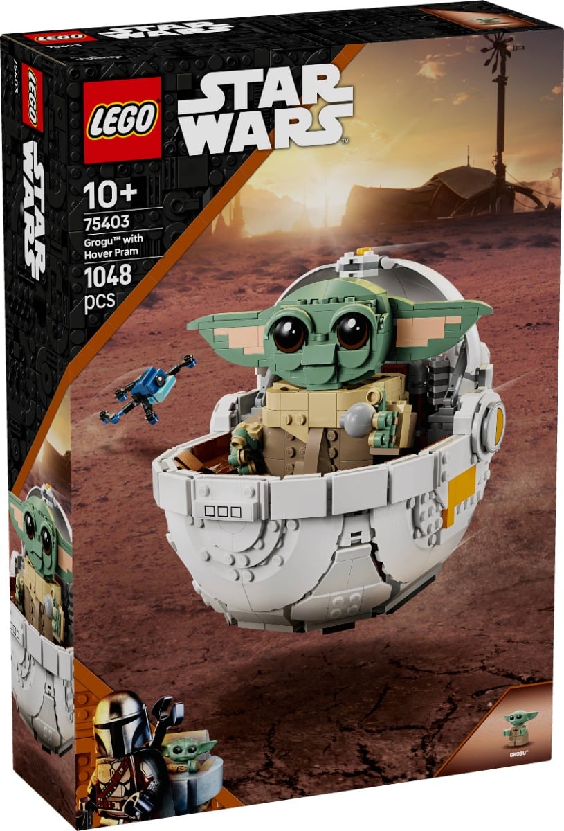 LEGO® Grogu cu Landou Planor | Figurină Construibilă