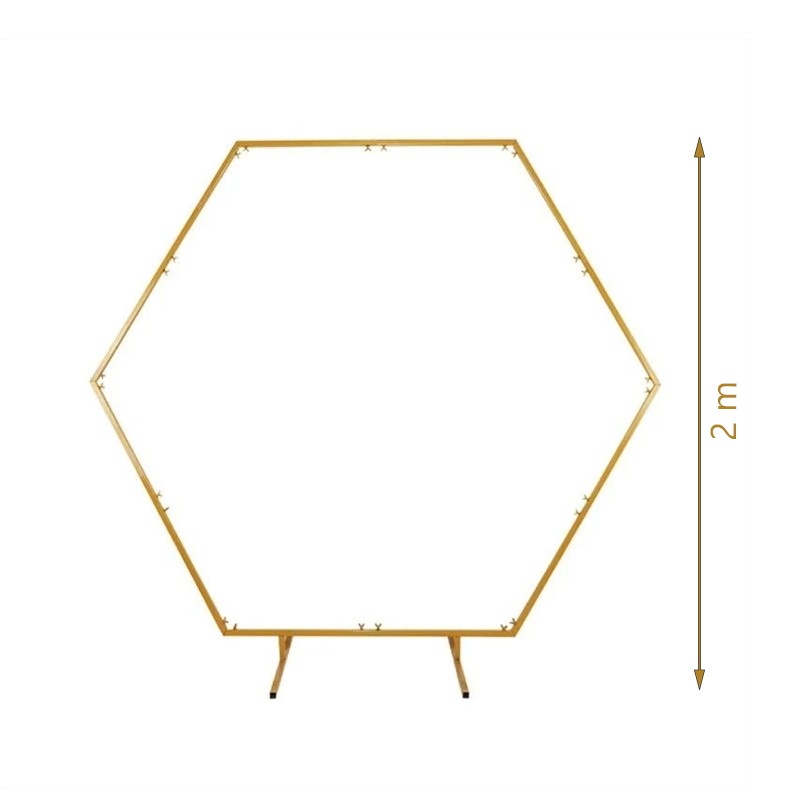 Arcadă Hexagonală Aurie Procart | Decor Eveniment - imagine 6