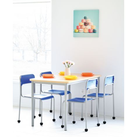 Scaun Next Moje Bambino - Stivuibil, Albastru - imagine 3