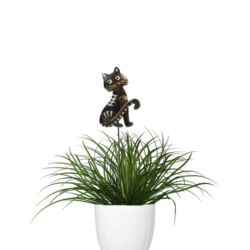 Decor Metalic Pisica Gradina (45cm) - Accesoriu Unic - imagine 6