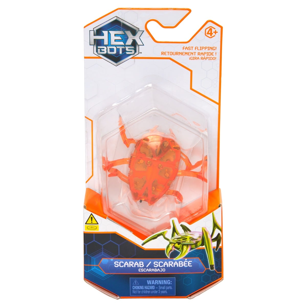 Hexbots Scarab Portocaliu | Figurina Interactiva Robot