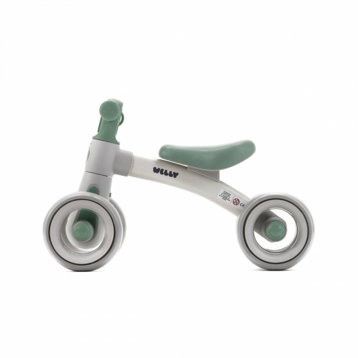Adamex Welly Bicicleta Echilibru 4 Roti LED Grey Mint - imagine 2
