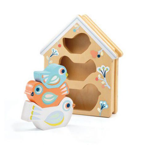 Jucarie Djeco BabyBirdi - Educativa din Lemn