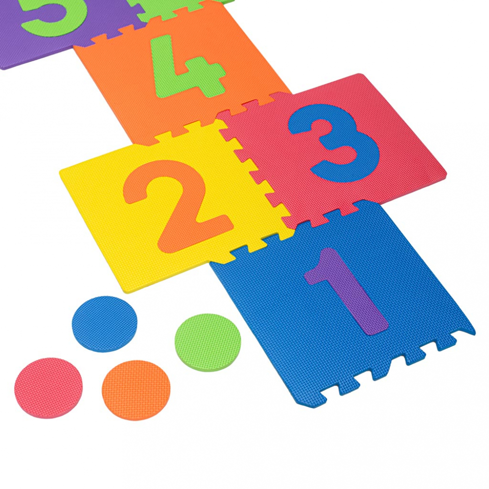 Covoraș Puzzle Spumă Ikonka, Multicolor, 11 Piese - imagine 10