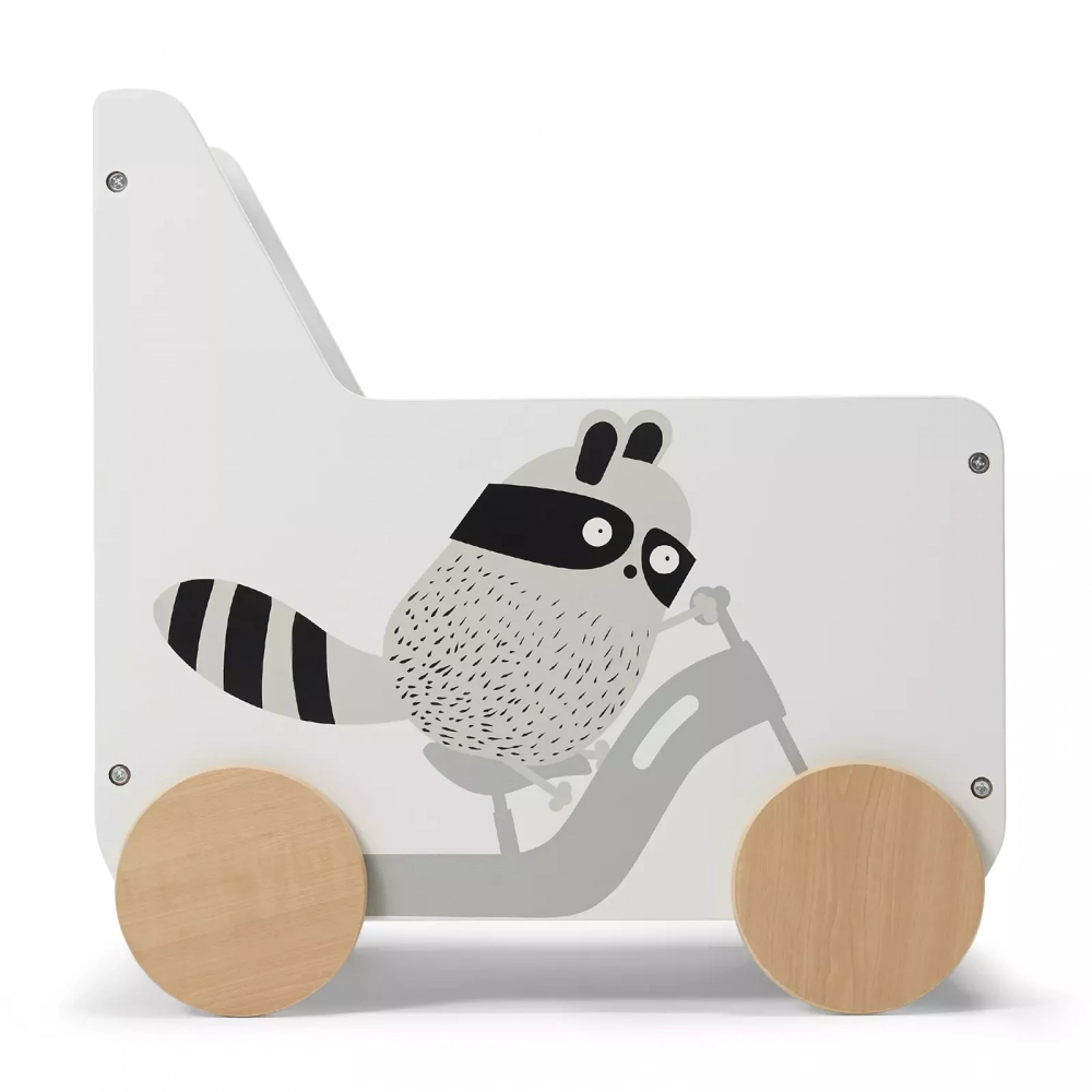 Kinderkraft Racoon - Lada albă elegantă pentru jucării - imagine 2