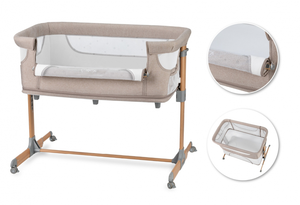 Co-sleeper Momi Smart Bed 4in1 Beige - imagine 3