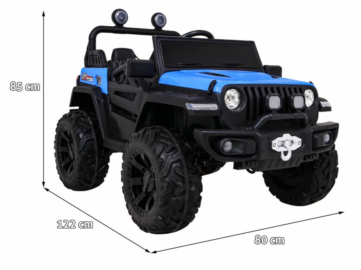 Masinuta Electrica 4x4 Off-Road Albastru - imagine 8
