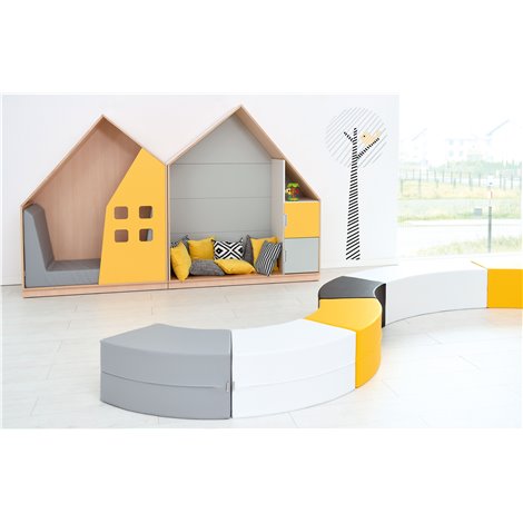Set Casuta Dubla Quadro 160 cu Saltea | Moje Bambino - imagine 3
