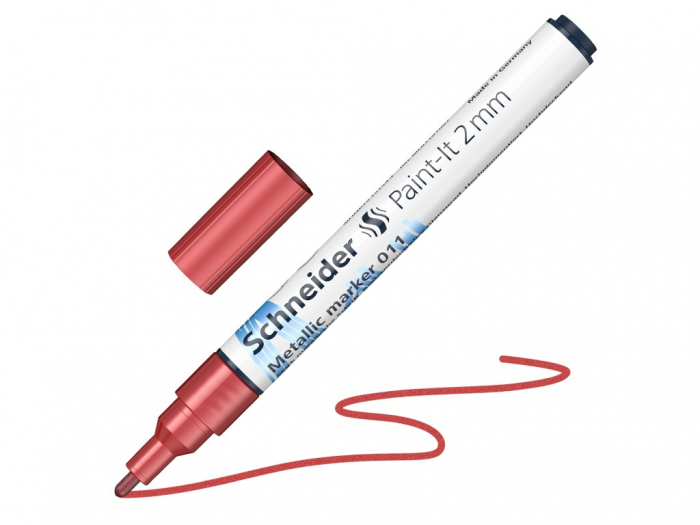 Marker Metallic Schneider Paint-It, 2 mm, Roșu
