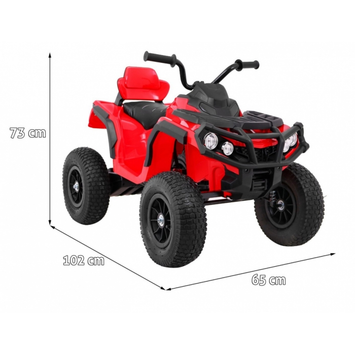 ATV Electric Ramiz Rosu, 90W, Cu Sunete si Suspensii - imagine 5