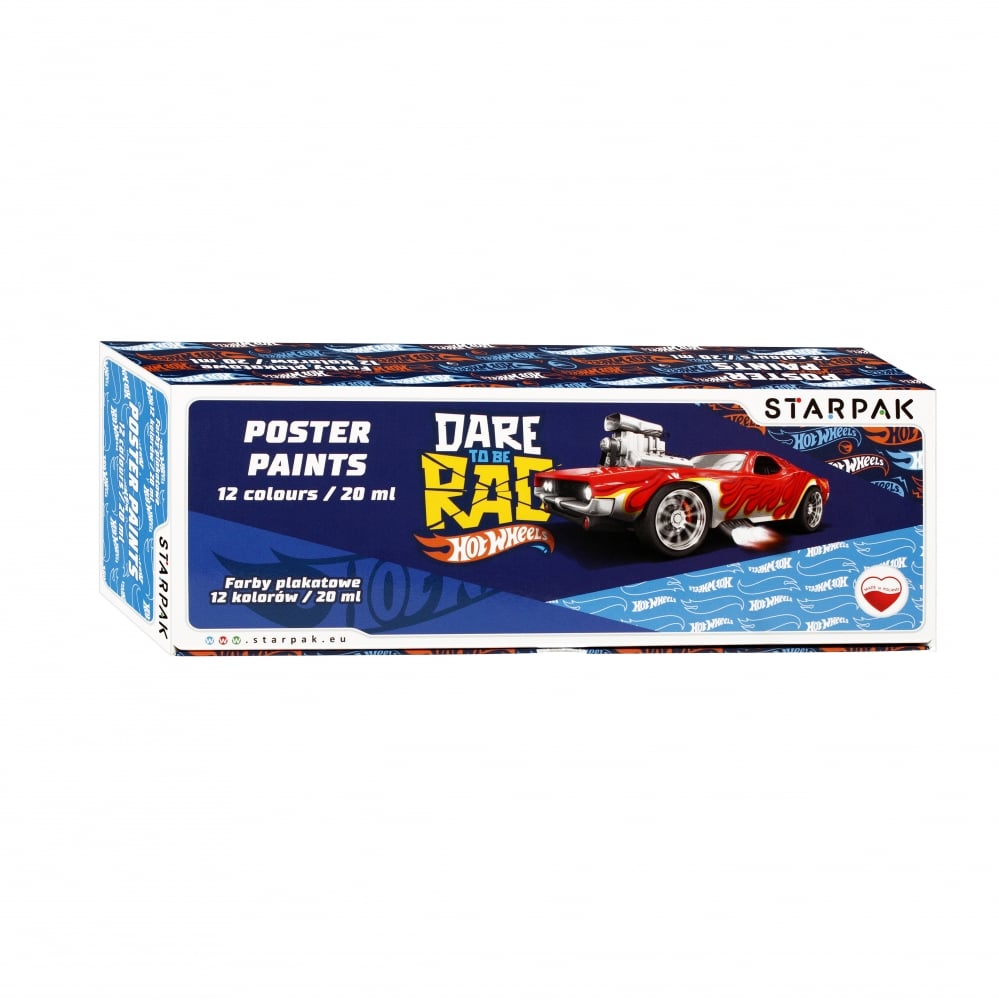 Set 12 Acuarele Hot Wheels pentru Creație