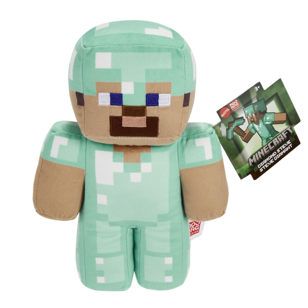 Figurina Plus Minecraft Diamond Steve Mattel 20cm