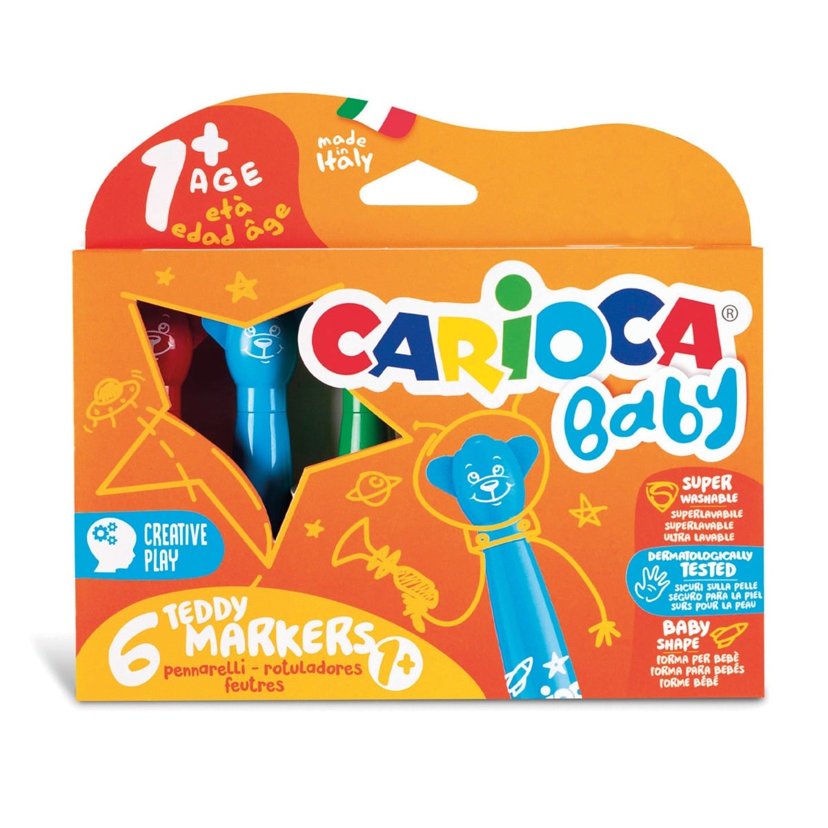 Set 6 Carioci Lavabile Carioca Baby Teddy