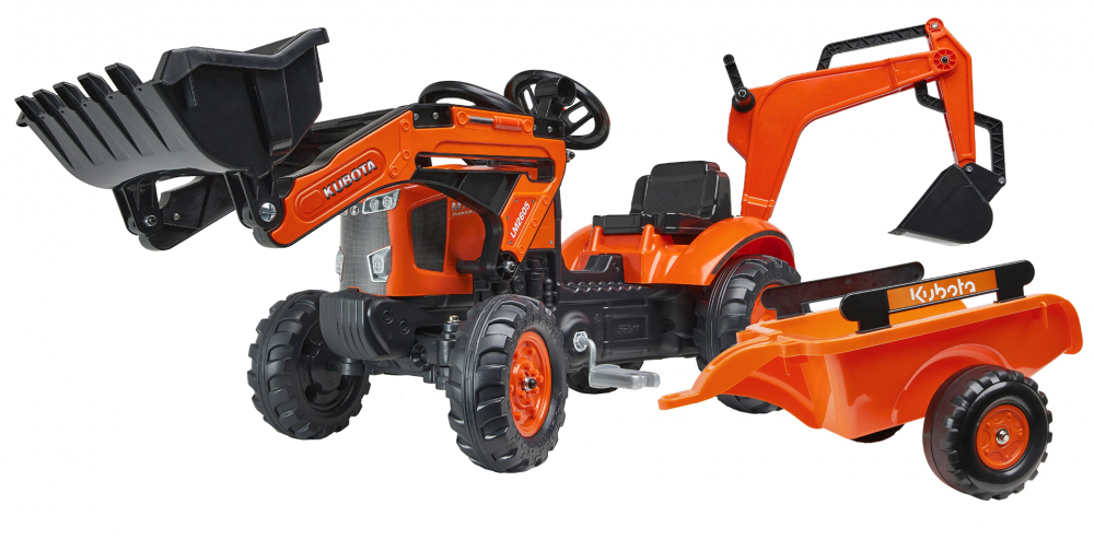 Falk Tractor Kubota cu Pedale și Excavator