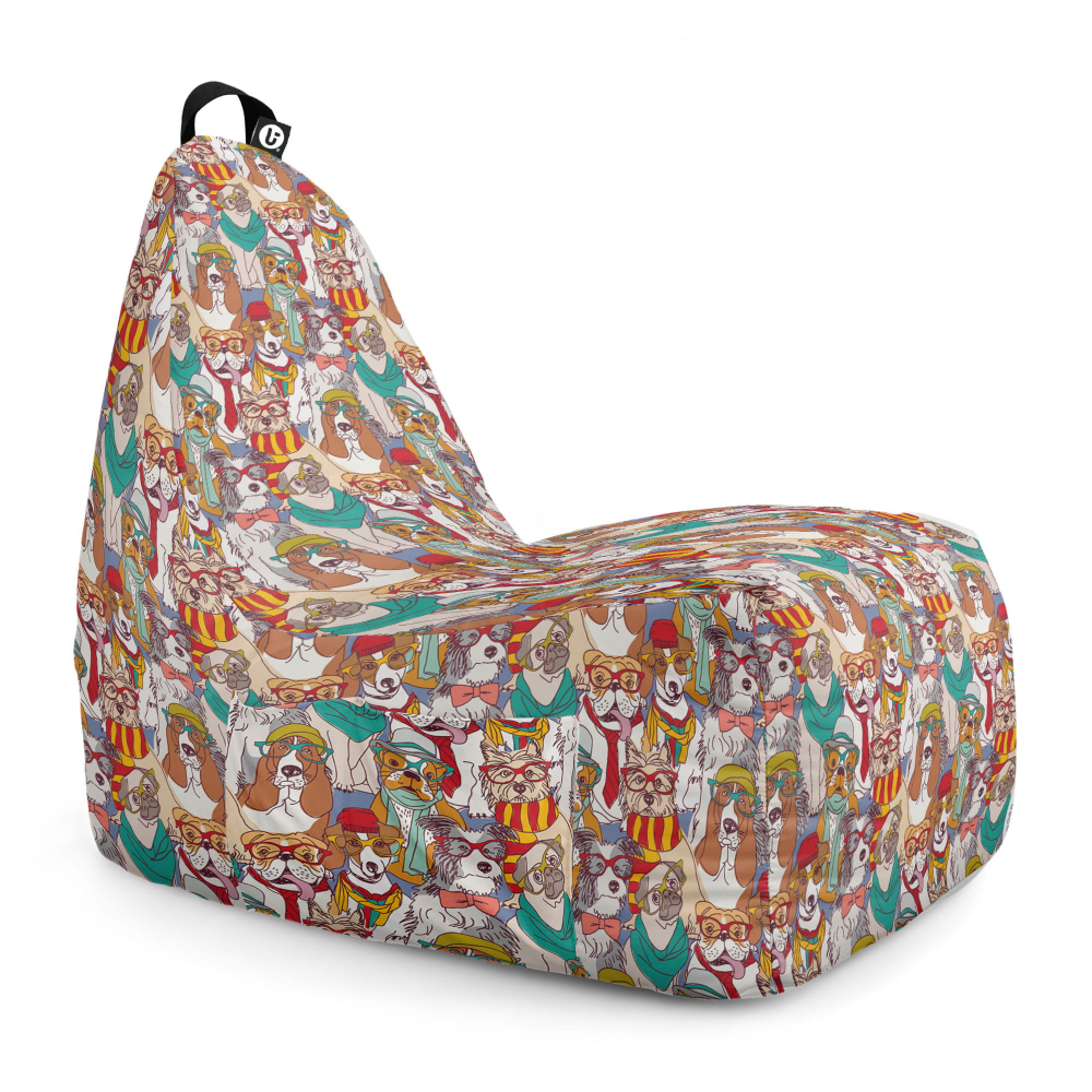 Fotoliu Puf Chill XL Updeco, Hipster Caini - imagine 6