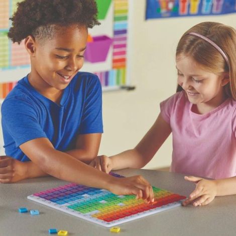 Tabla înmulțirii curcubeu Learning Resources | Joc educativ - imagine 4