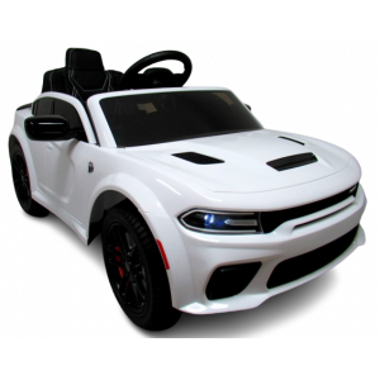 Masinuta Electrica SRT R-Sport Dodge, Alb, Telecomanda - imagine 3