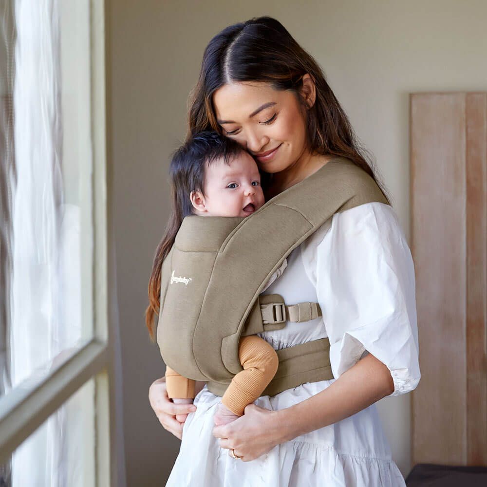 Marsupiu Ergobaby Embrace Olive, Confort Moale - imagine 2