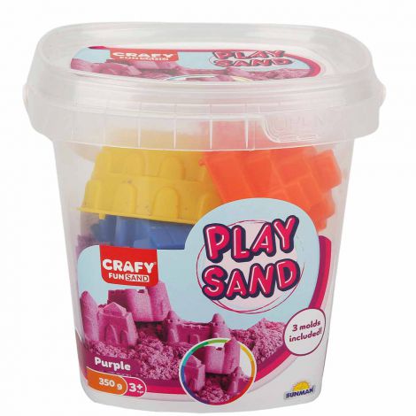 Nisip Kinetic Crafy Mov, 350gr cu 3 Unelte