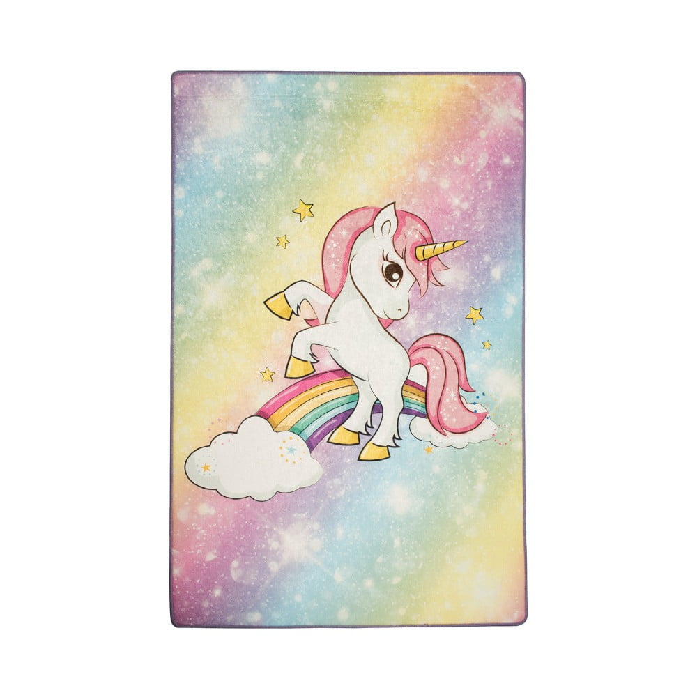 Covor Antiderapant Copii Unicorns 100x150 cm Chilai - imagine 2