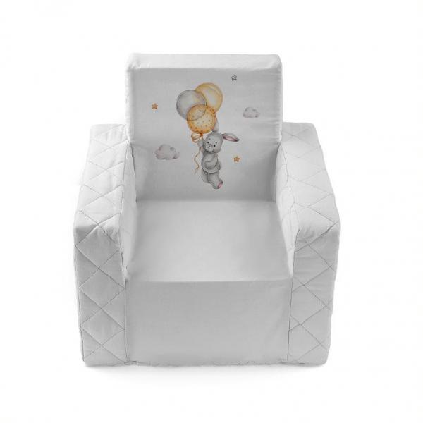Fotoliu Copii Klups Basic Print Bunny Moale