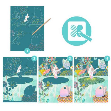 Djeco Iazul Pastel - Joc Creativ de Razuit - imagine 2