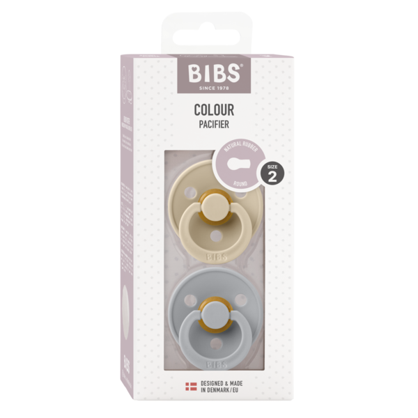 Set 2 Suzete Bibs Colour Latex, 6+ luni