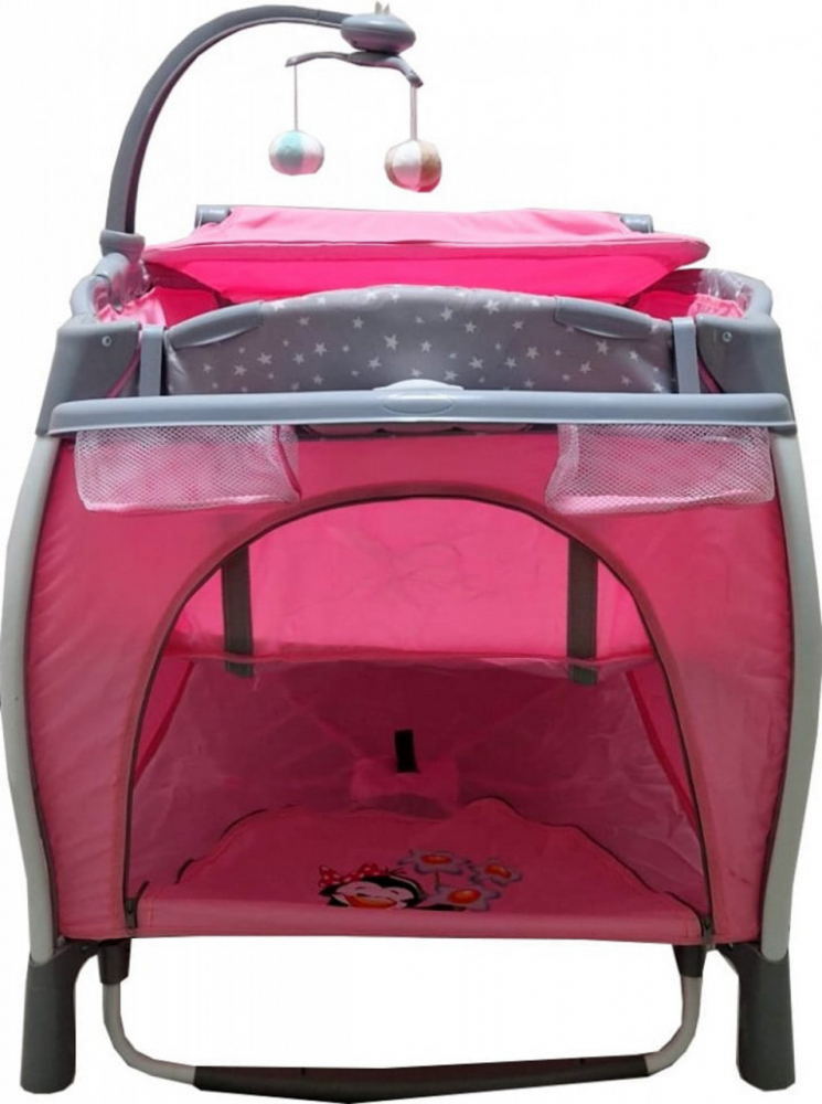 Pătuț Baby Care Pliabil cu Balansoar și Multifuncțional - imagine 2