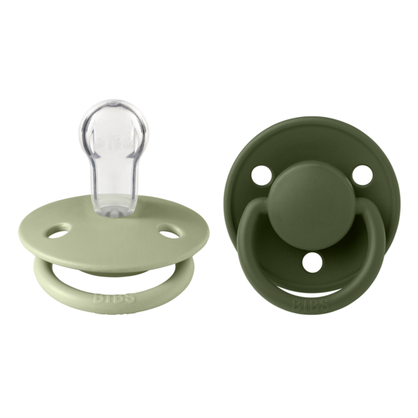 Set 2 Suzete Bibs Silicon Sage Hunter Green - imagine 3