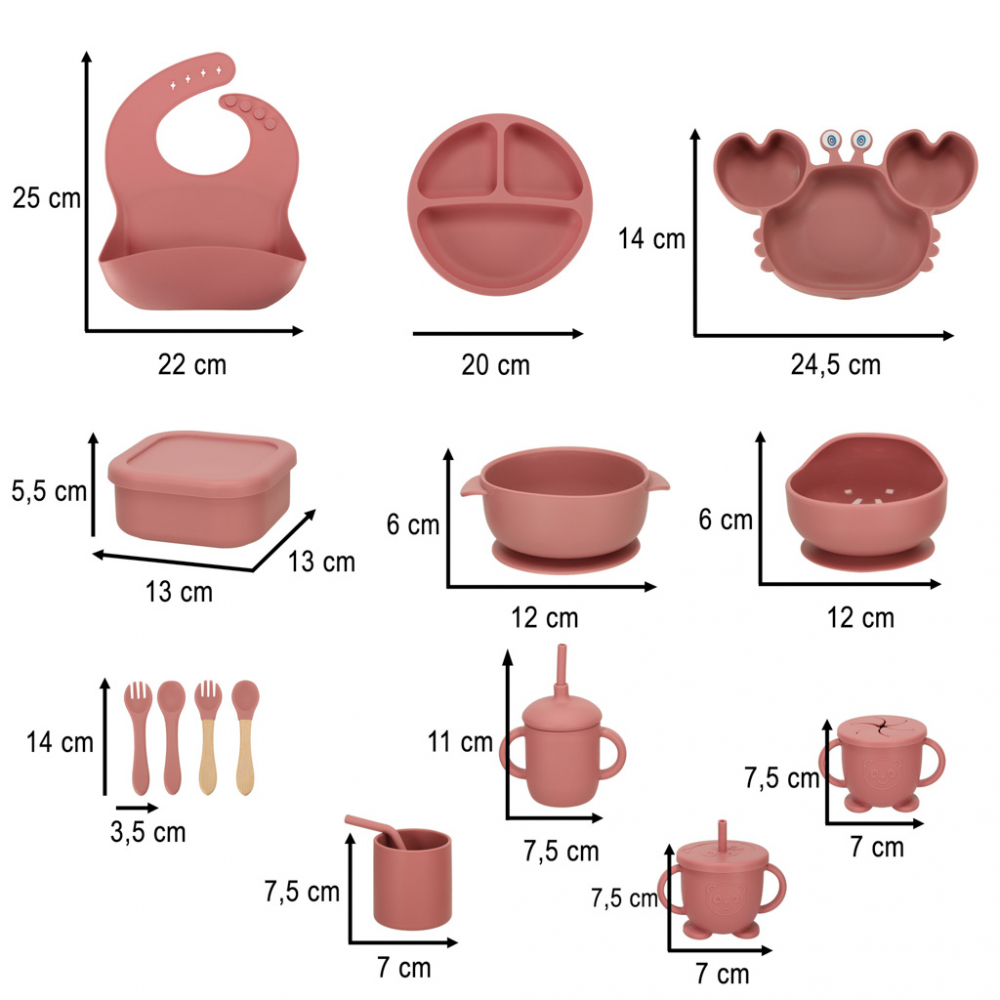 Set diversificare Ikonka Crab Pink | 19 piese - imagine 5