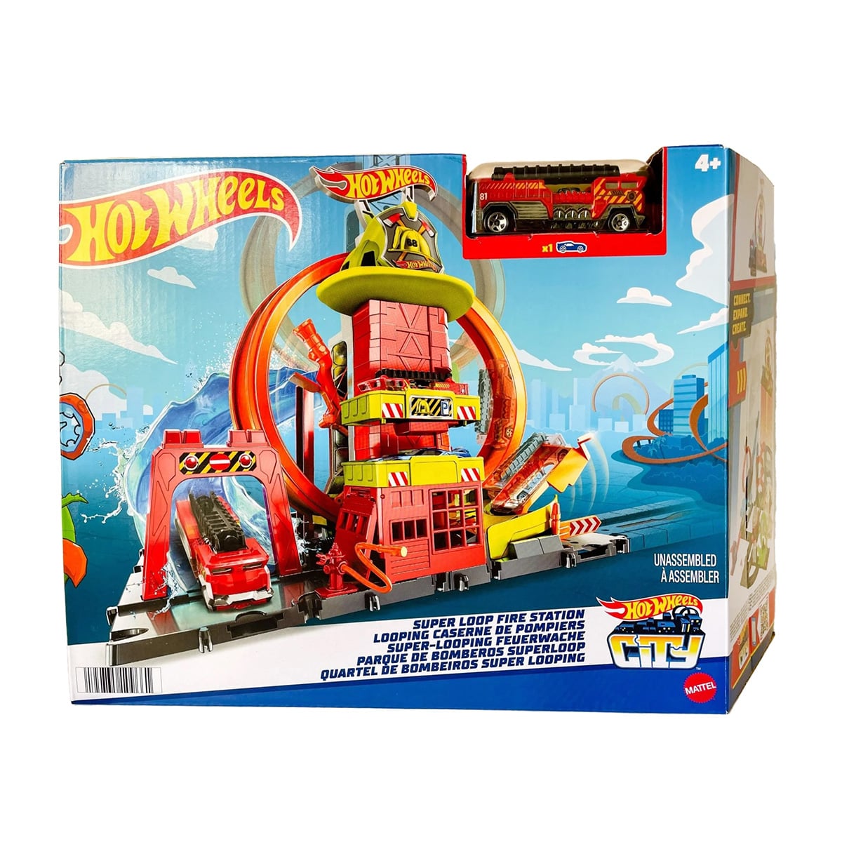 Set Hot Wheels Statia de Pompieri cu Pista