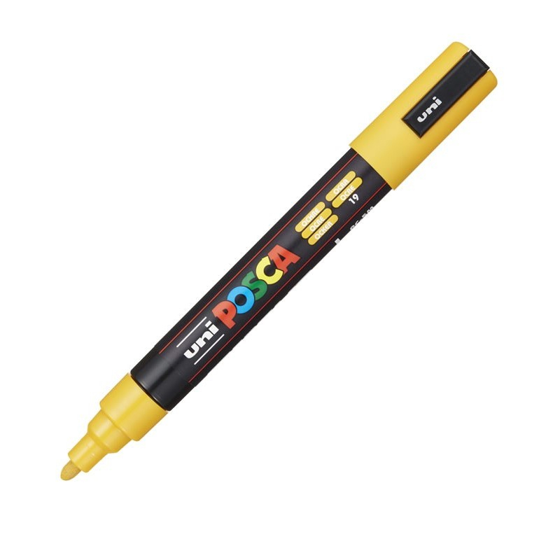 Marker Posca PC-5M, vârf mediu, ocru, 1.8-2.5 mm