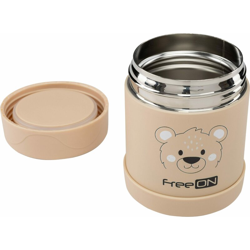 Termos Alimente FreeON Beige Bear | 12h Cald/24h Rece