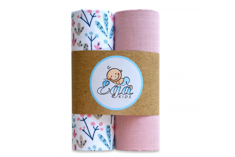 Egakids Set 2 Scutece Bumbac Pink Powder - imagine 3