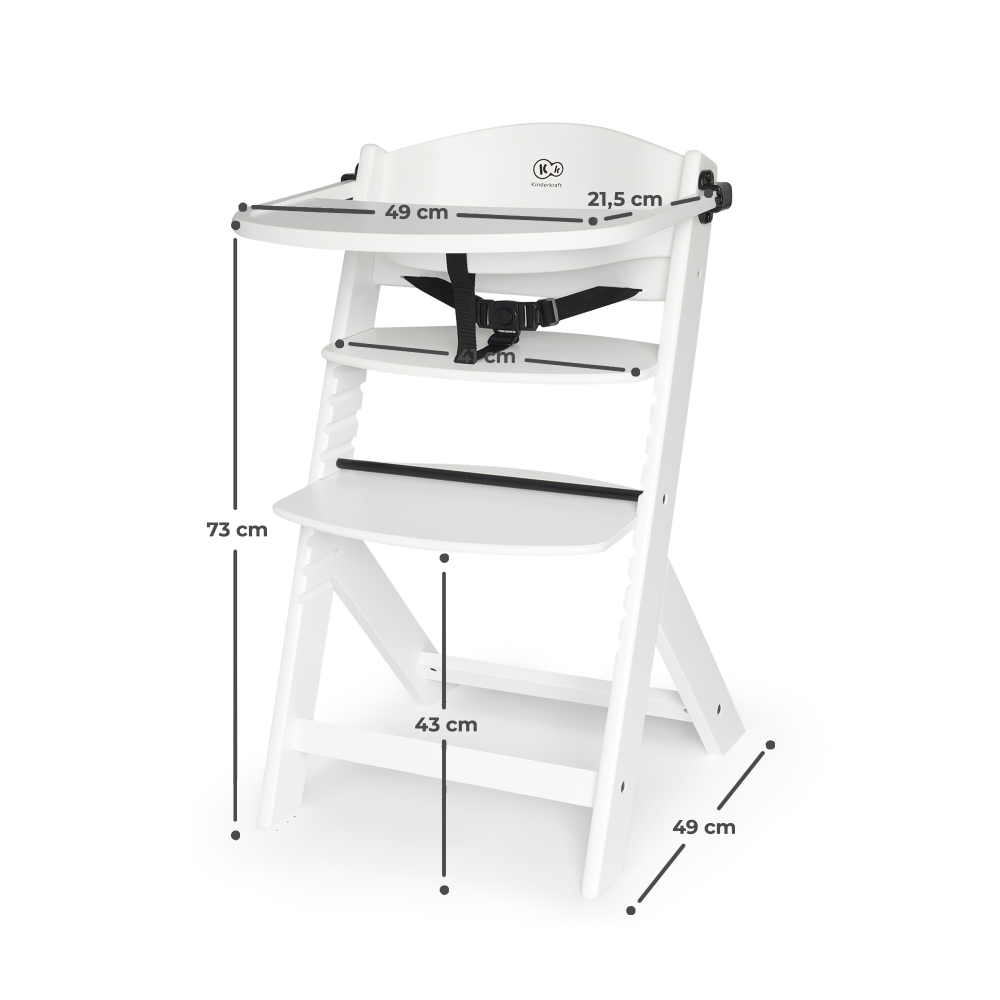 Kinderkraft Enock 3in1 Scaun Masa Alb - imagine 5