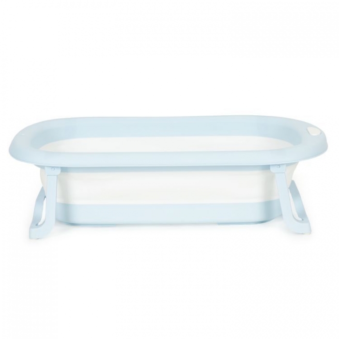 Cadita baie pliabila Ecotoys Gri, cu dop scurgere