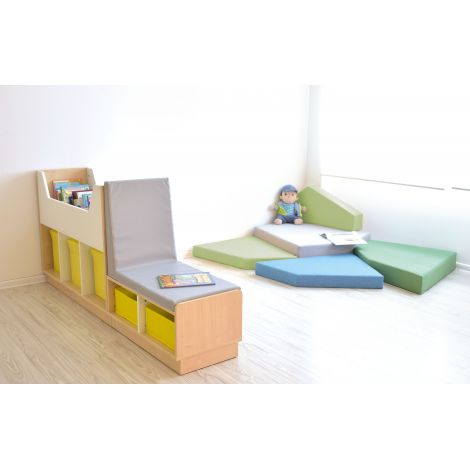 Set mobilier Quadro Moje Bambino | Biblioteca gradinita - imagine 2