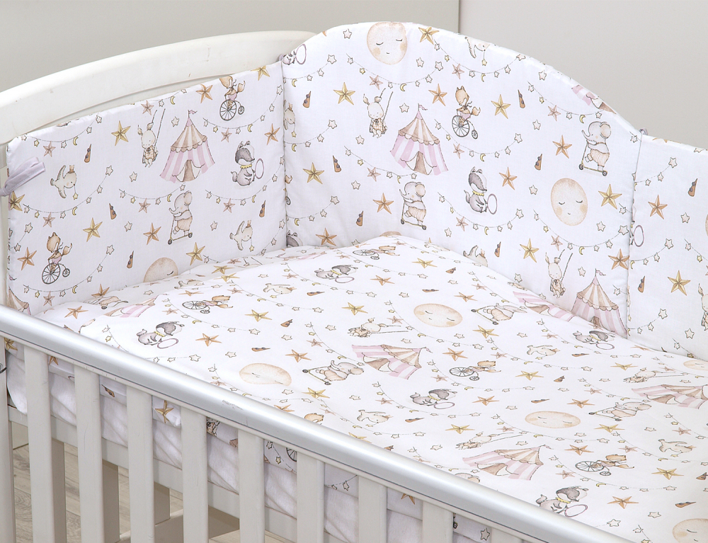 Set Lenjerie Amy Roz cu Protecție, Patut 120x60 cm - imagine 5