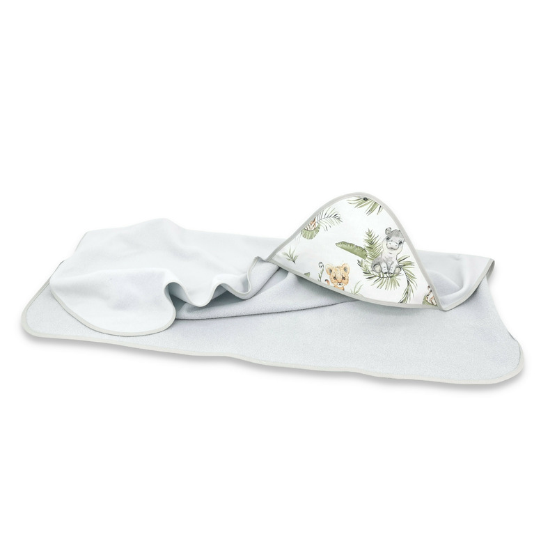 Prosop cu gluga Qmini Safari 100x100cm bumbac Oeko-Tex
