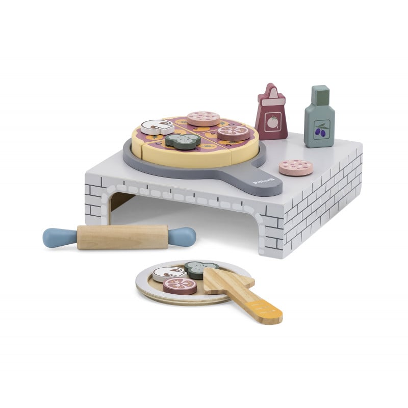 Set Preparare Pizza Viga, Jucărie Lemn Educativă